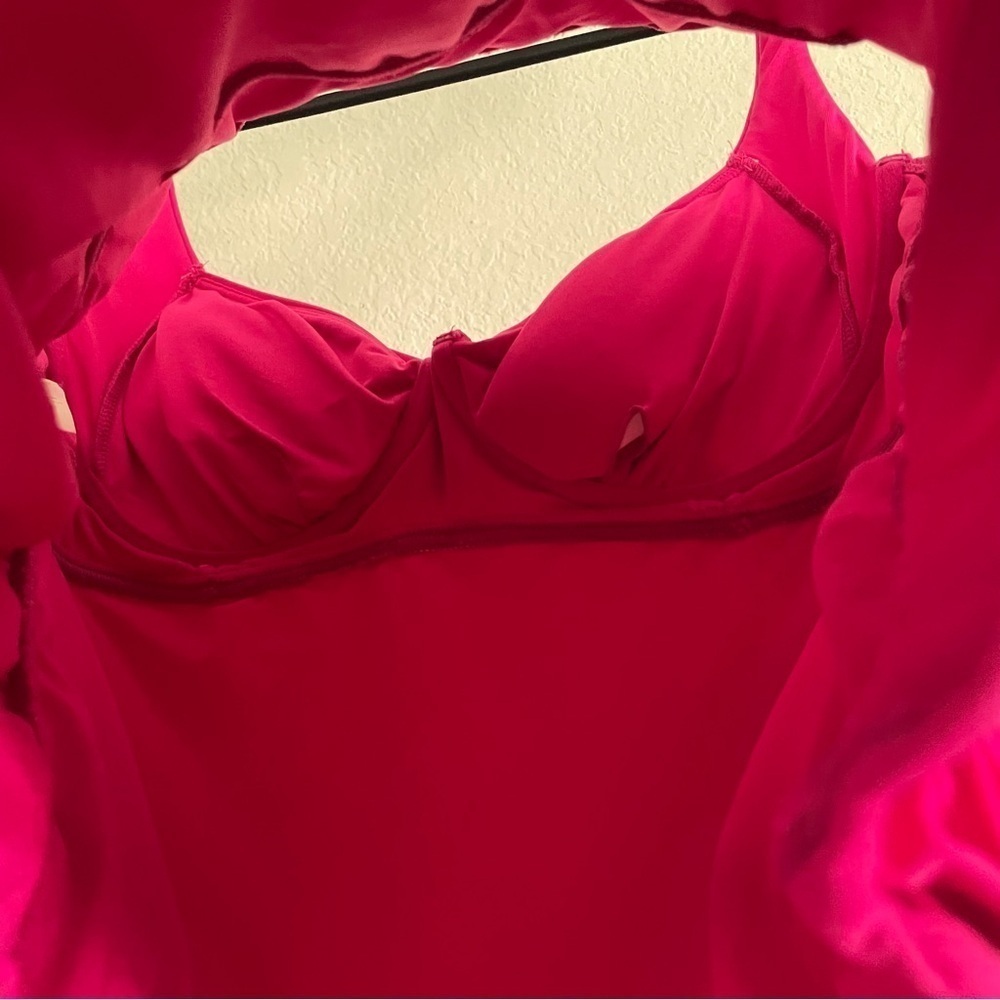 Birdsong woman’s tankini top 2X hot pink wired swim beach wear summer vacation - Picture 5 of 9
